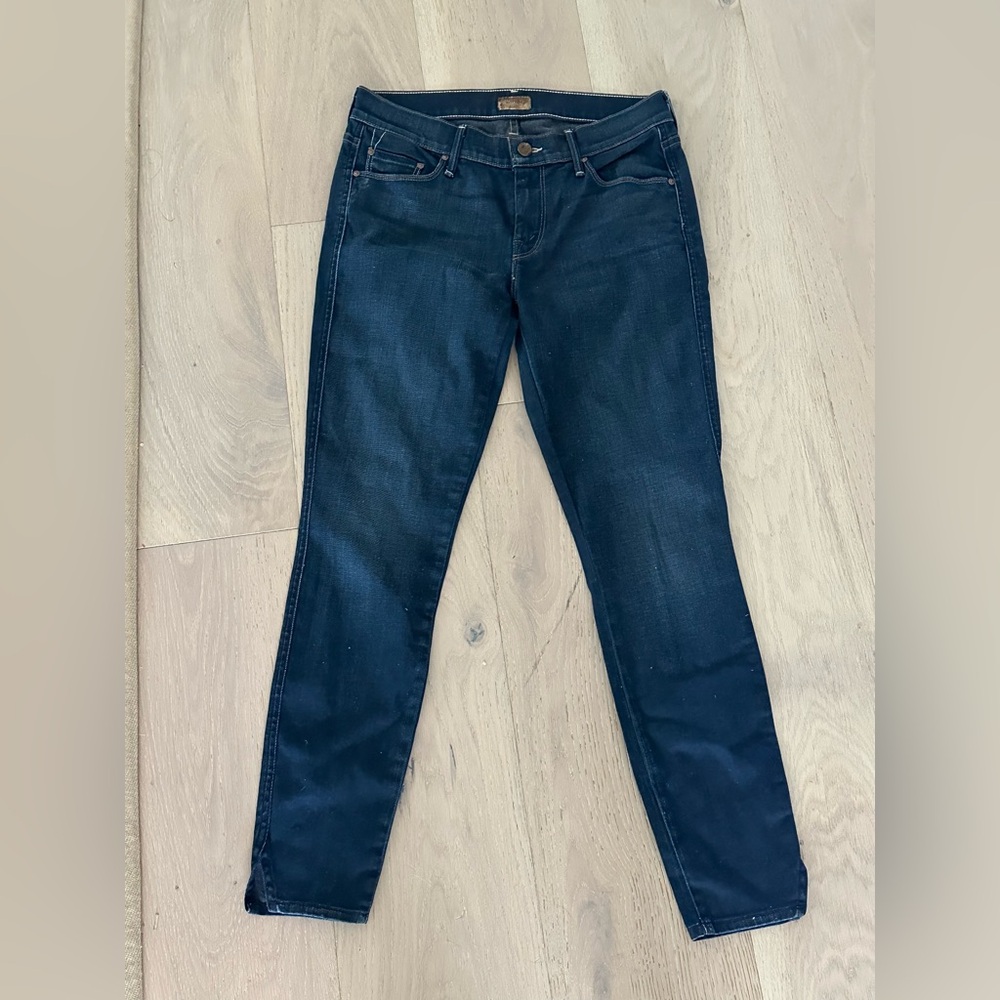 MOTHER Dark Blue Skinny Jeans